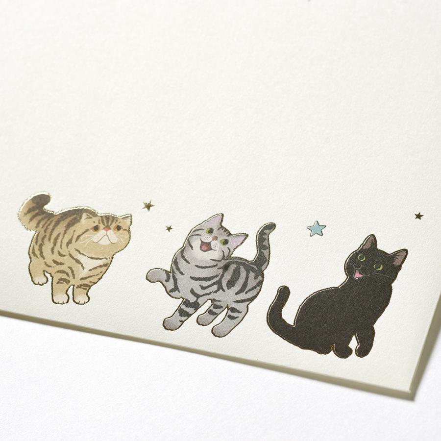 G.C.PRESS　封筒　マイキャット　ヨコ罫　302-69｜レターセット 手紙 猫 ラグドール アメリカンショートヘアー 箔押し |  | 02