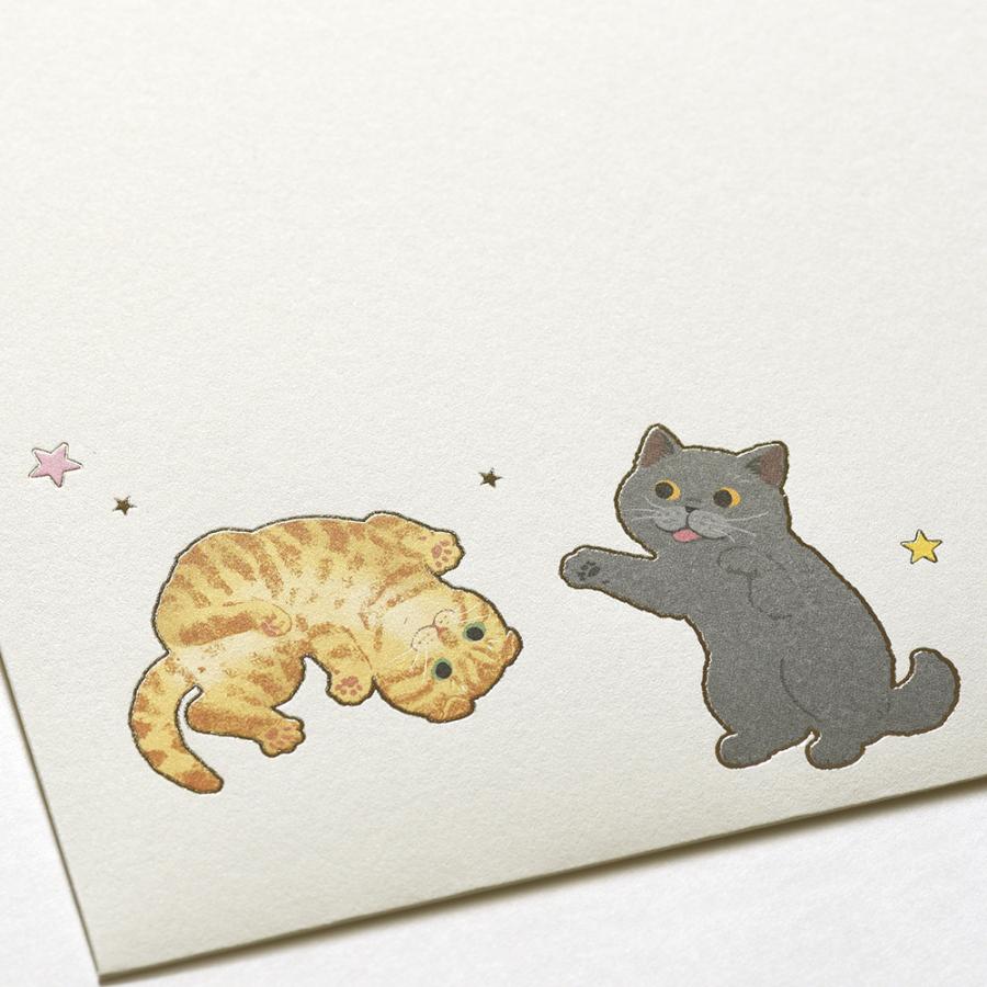G.C.PRESS　封筒　マイキャット　ヨコ罫　302-69｜レターセット 手紙 猫 ラグドール アメリカンショートヘアー 箔押し |  | 03