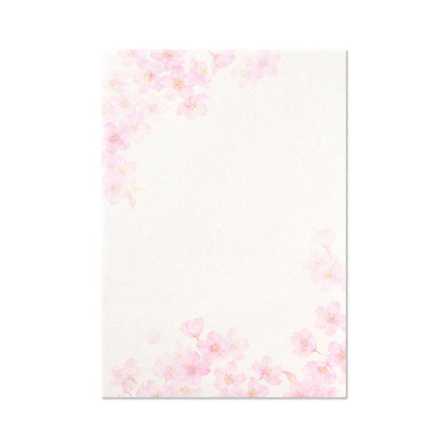 G.C.PRESS　ミニレターパッド　チェリーブロッサム　イン　ザ　モーニング　サン　304-04｜文房具 レターセット 手紙 桜 花柄 |  | 01
