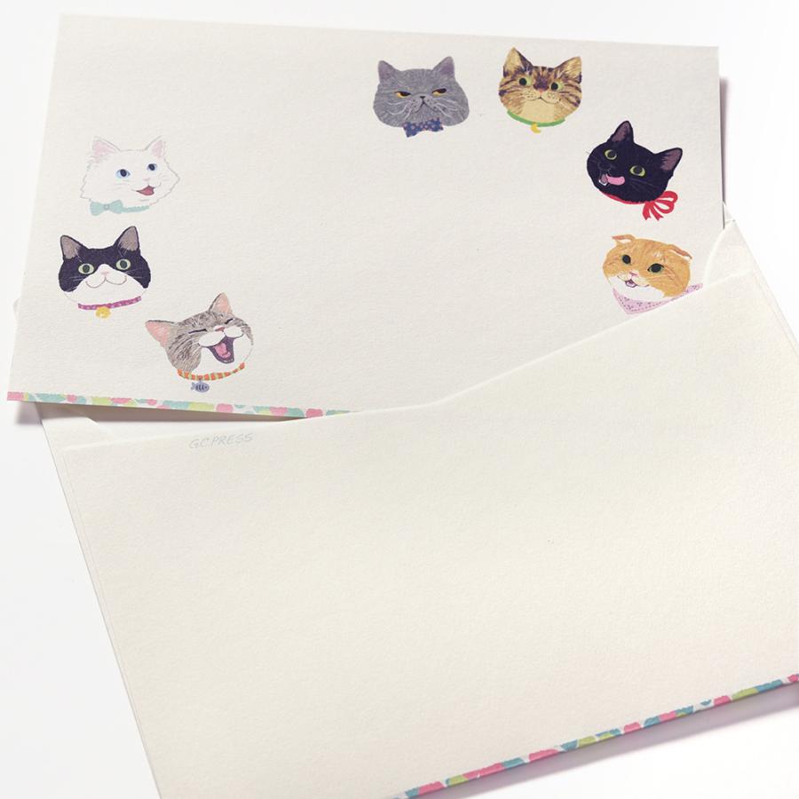 G.C.PRESS　ミニレターパッド　ＮＥＫＯ　304-08｜文房具 レターセット 手紙 猫 ねこ |  | 03
