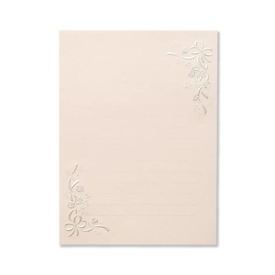 G.C.PRESS　便箋　アンリュバンドゥー　ローズ　306-12｜文房具 ribbon かわいい 結婚式 ブライダル ウェディング |  | 01
