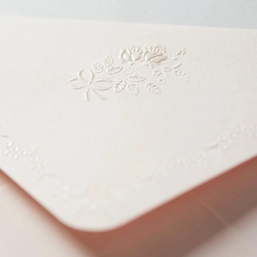 G.C.PRESS　封筒　アンリュバンドゥー　ローズ　306-13｜文房具 結婚式 母の日 ウエディング エンボス ピンク |  | 03