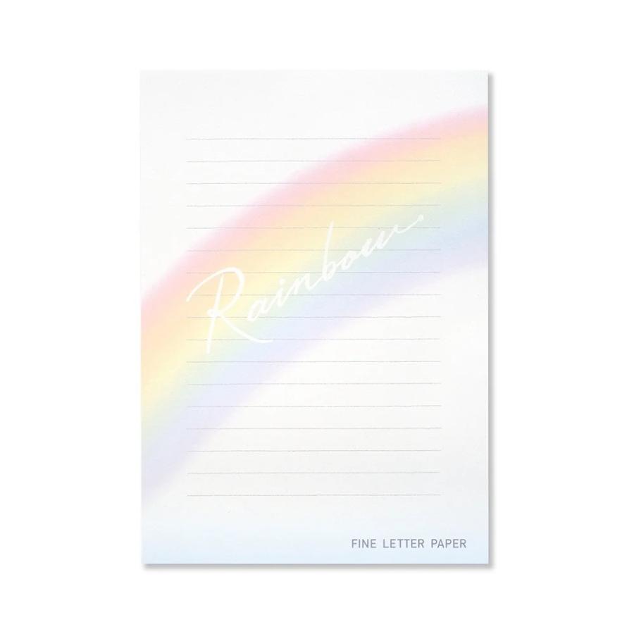 G.C.PRESS　便箋　レインボー　307-38｜文房具 なないろ 七色 にじ ニジ 虹 レインボー そら ソラ 空 | 