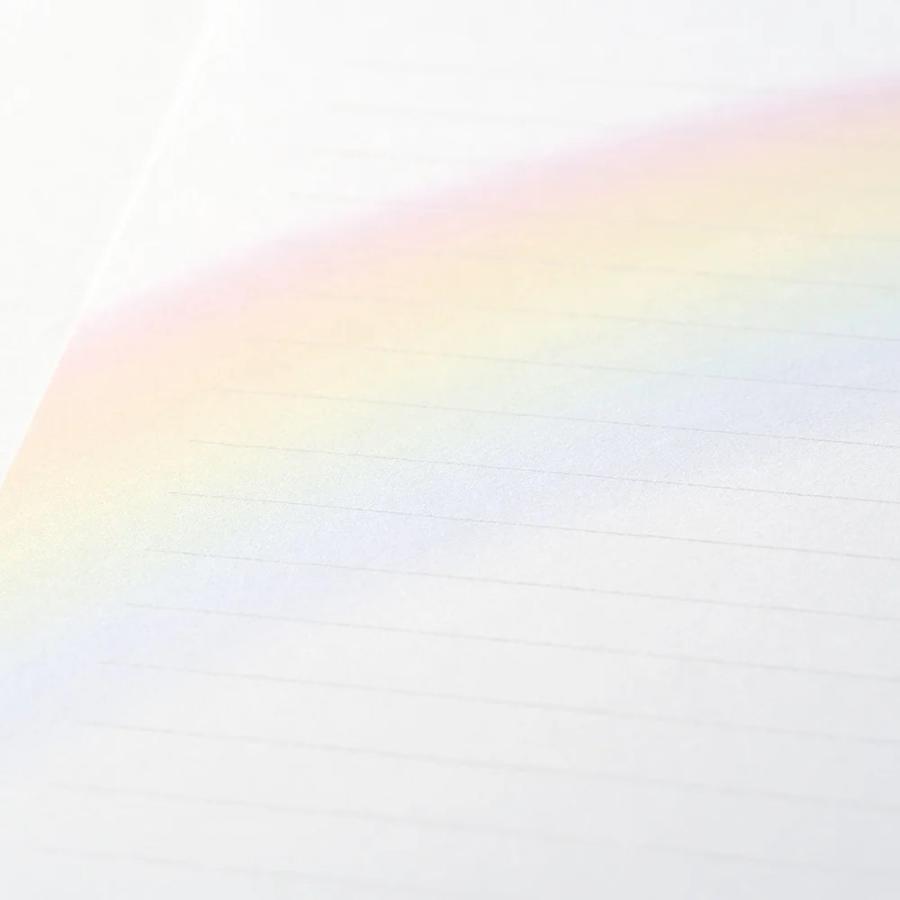 G.C.PRESS　便箋　レインボー　307-38｜文房具 なないろ 七色 にじ ニジ 虹 レインボー そら ソラ 空 |  | 02