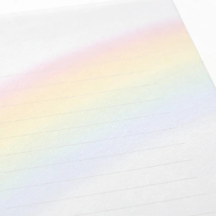 G.C.PRESS　便箋　レインボー　307-38｜文房具 なないろ 七色 にじ ニジ 虹 レインボー そら ソラ 空 |  | 03
