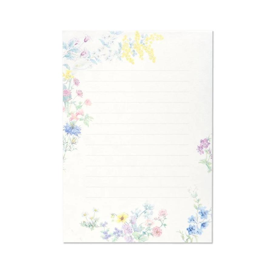 G.C.PRESS　便箋　ジョリィ　ジャルダン　ヨコ罫　308-48｜文房具 花柄 お庭 春 春モチーフ 春の花 |  | 02