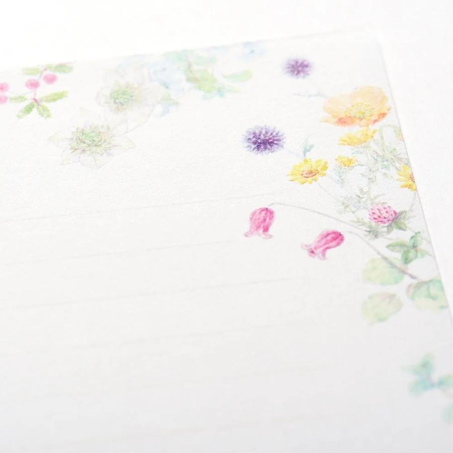 G.C.PRESS　便箋　ジョリィ　ジャルダン　ヨコ罫　308-48｜文房具 花柄 お庭 春 春モチーフ 春の花 |  | 03