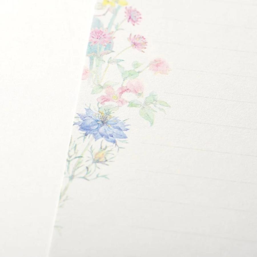 G.C.PRESS　便箋　ジョリィ　ジャルダン　ヨコ罫　308-48｜文房具 花柄 お庭 春 春モチーフ 春の花 |  | 06