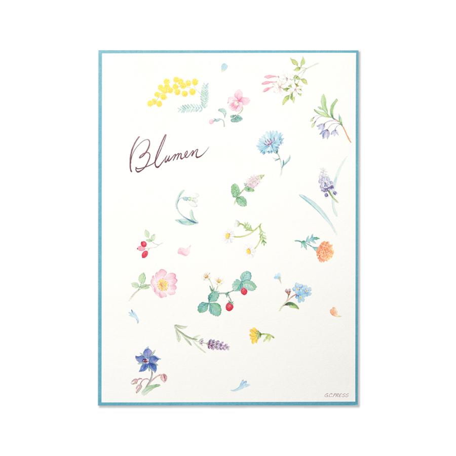 G.C.PRESS　便箋　ブルーメン　308-50｜文房具 レターセット 手紙 花柄 | 