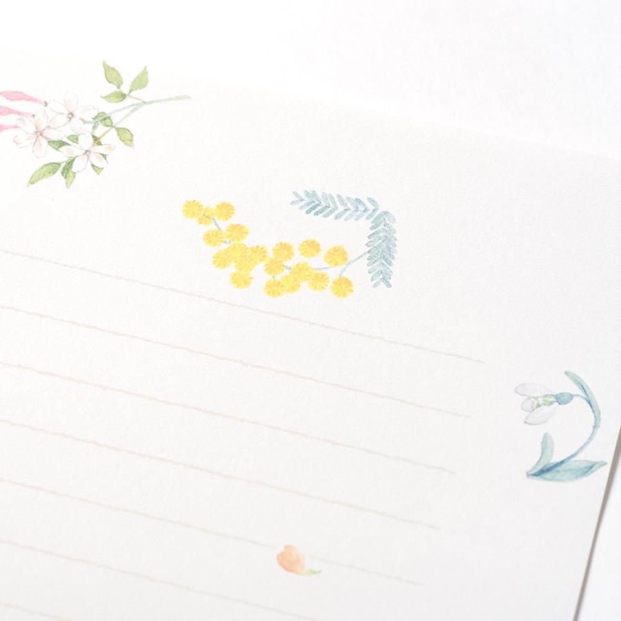 G.C.PRESS　便箋　ブルーメン　308-50｜文房具 レターセット 手紙 花柄 |  | 03