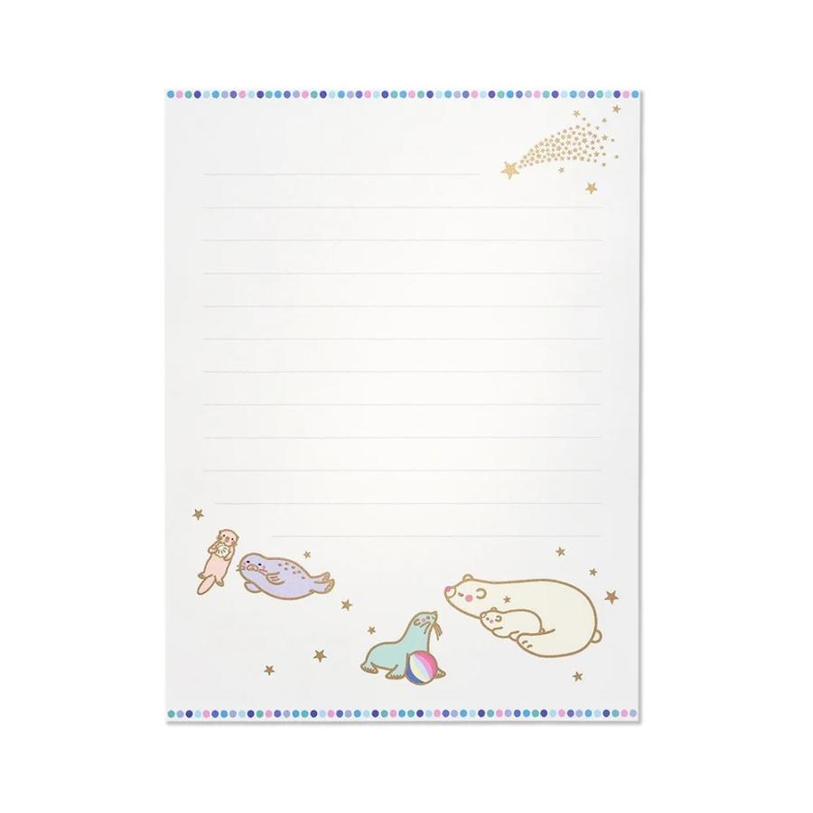 G.C.PRESS　便箋　どうぶつ　アクア　405-50｜文房具 白くま 動物デザイン 動物モチーフ かわいい お子様向け |  | 02