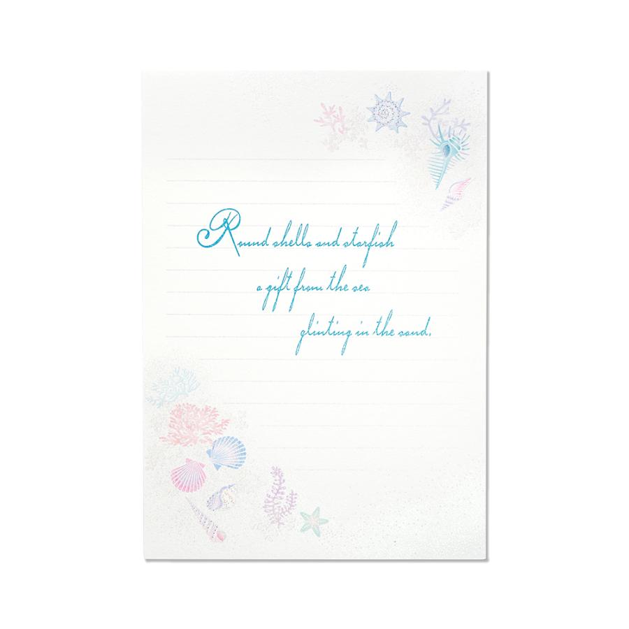 G.C.PRESS　便箋　淡色貝　Ａ５　405-52｜貝殻 夏 海 | 
