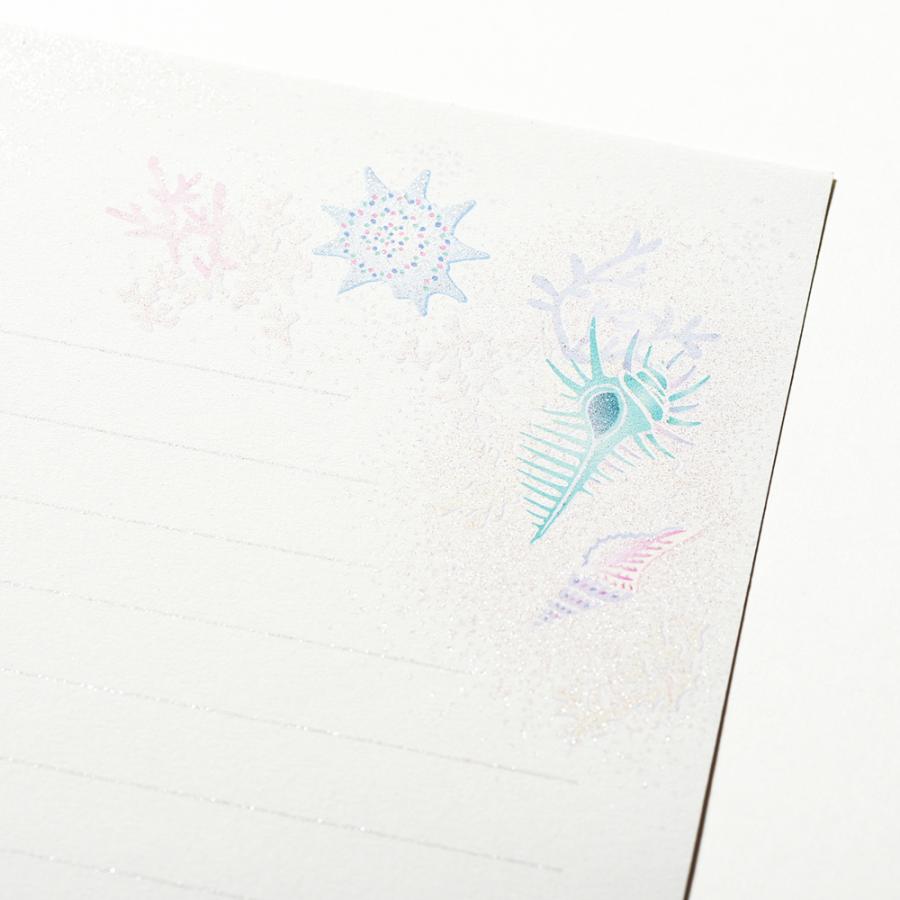 G.C.PRESS　便箋　淡色貝　Ａ５　405-52｜貝殻 夏 海 |  | 02