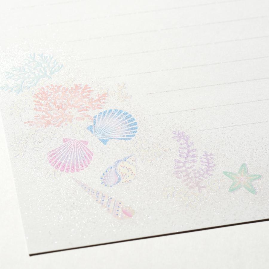 G.C.PRESS　便箋　淡色貝　Ａ５　405-52｜貝殻 夏 海 |  | 03