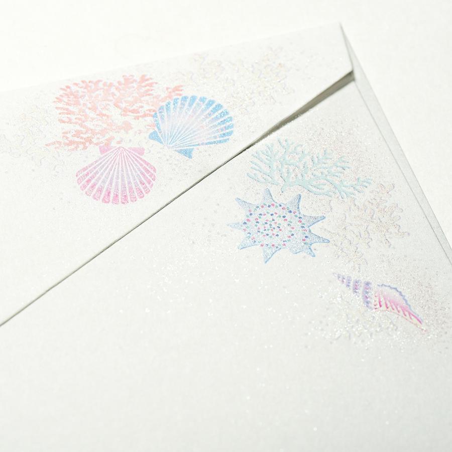 G.C.PRESS　封筒　淡色貝　405-53｜文房具 貝殻 海 夏 パール キラキラ |  | 03