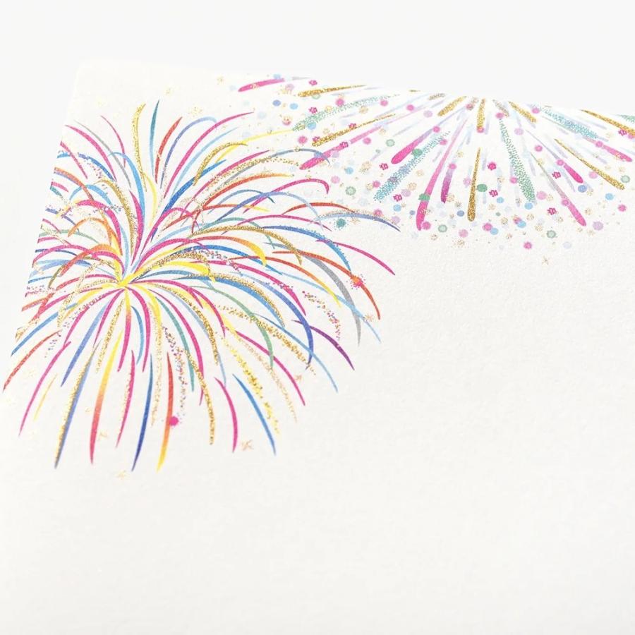 G.C.PRESS　封筒　花火　ヨコ罫　405-69｜文房具 封筒 和風 夏 お中元 添え状 ご挨拶 |  | 04