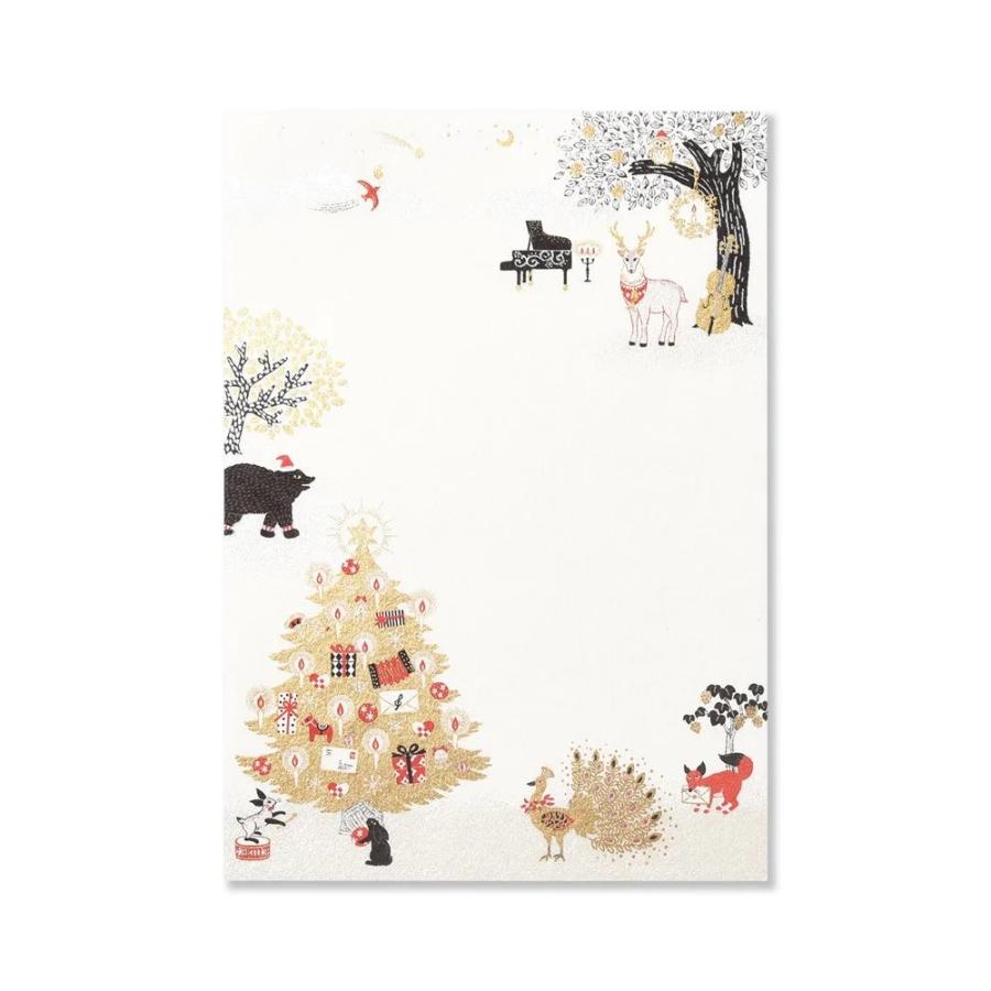 G.C.PRESS　便箋　Ｃｈｒｉｓｔｍａｓ　ｎｉｇｈｔ　409-58｜文房具  動物 クリスマスモチーフ 楽器 ピアノ 北欧 かわいい |  | 01