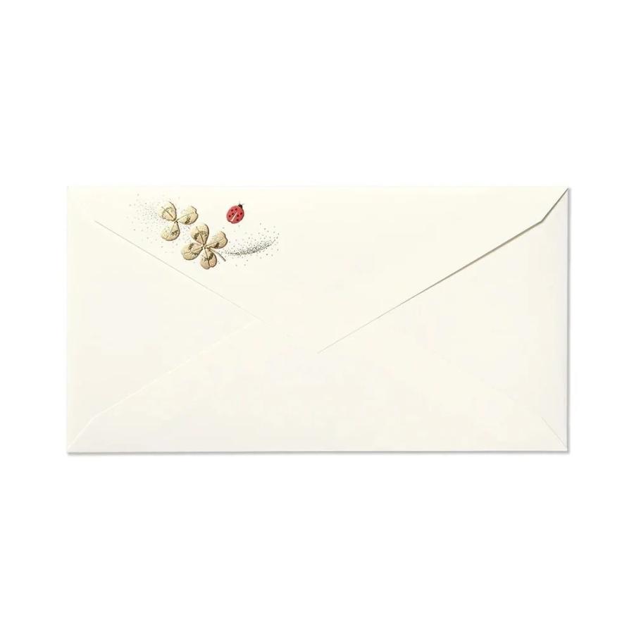 G.C.PRESS　封筒　テントウムシ　503-31｜文房具 ラッキーシンボル 幸運 ワンポイント シンプル | 