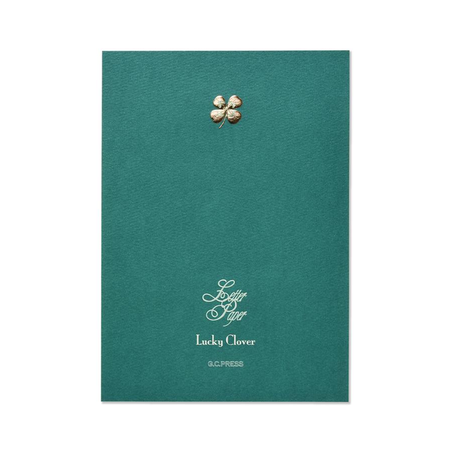 G.C.PRESS　便箋　四葉のクローバー Ａ５｜横罫 ラッキーモチーフ 常備箋 210×148mm A5サイズ 12枚入り　503-34 | 