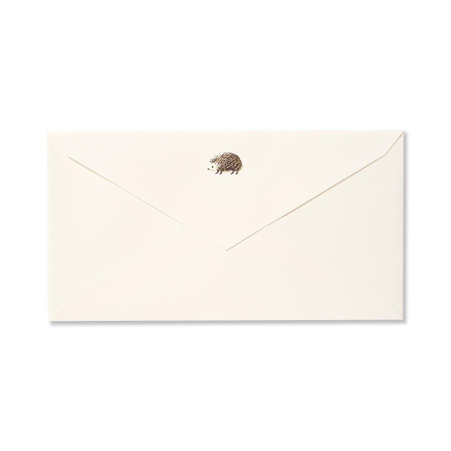 G.C.PRESS　封筒　ハリネズミ　503-41｜文房具 封筒 洋封筒 はりねずみ 結婚式 母の日 父の日 ワンポイント ラッキーシンボル | 