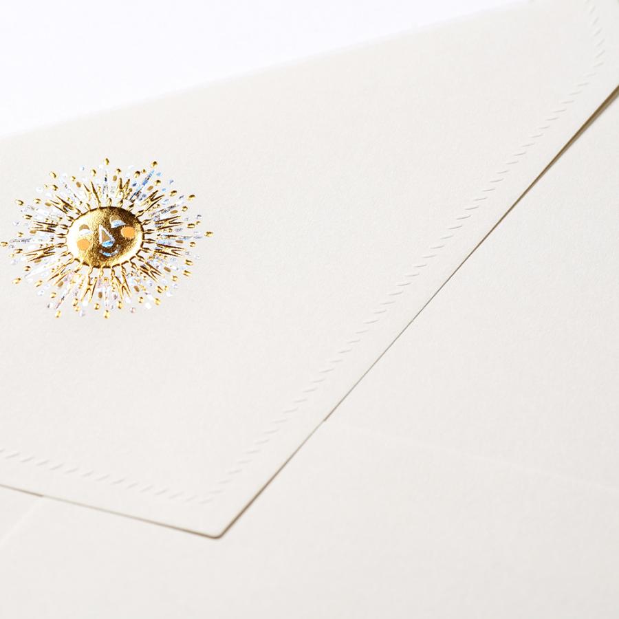 G.C.PRESS　封筒　太陽　洋２　503-45｜文房具 手紙 キュート エンボス ラッキーモチーフ |  | 03