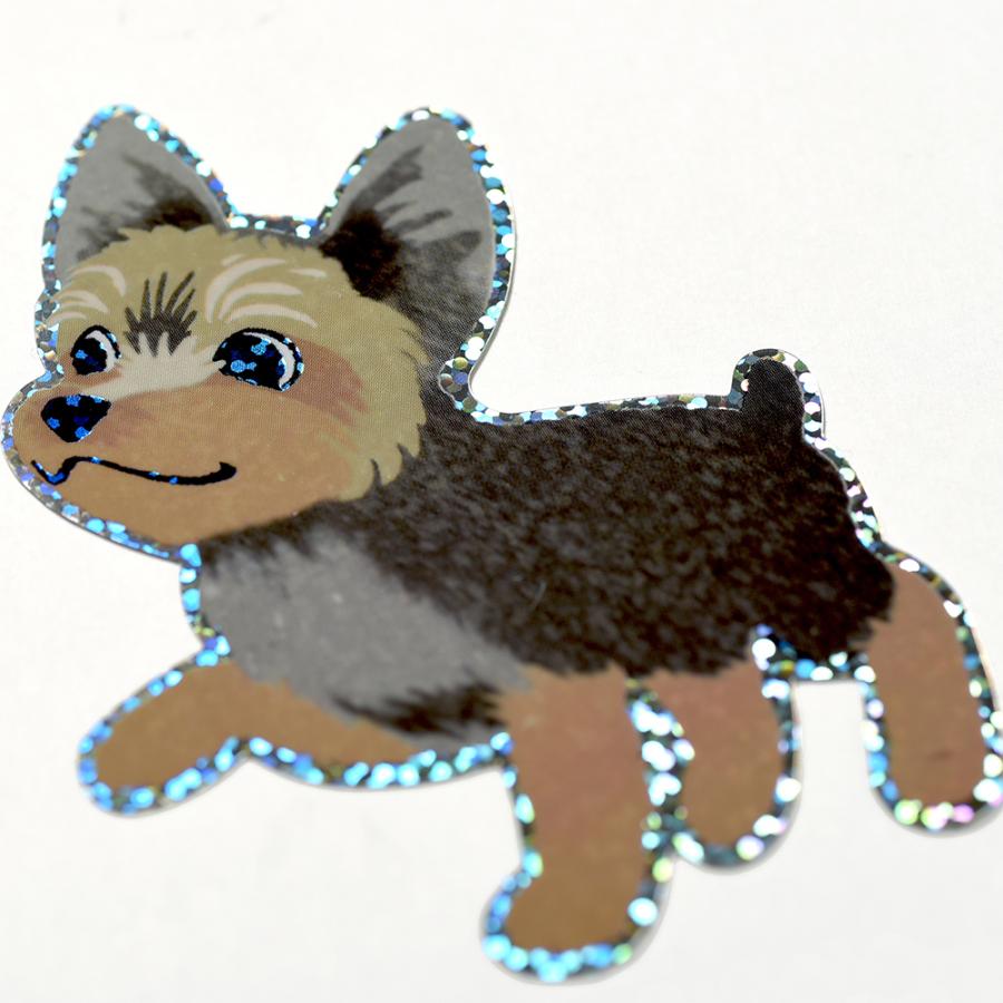 G.C.PRESS　ステッカー　ヨークシャーテリア　522-26｜文房具 ステッカー シール ホログラム 犬 ドッグ 動物  防水 耐水 スマホ |  | 03