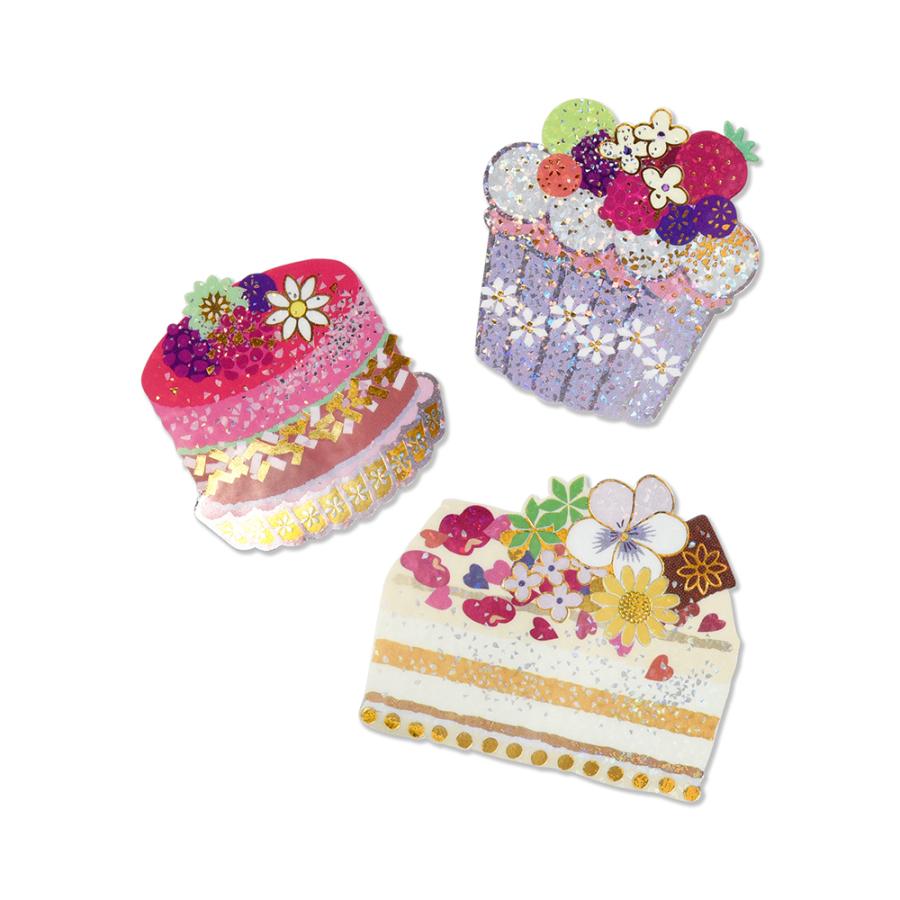 G.C.PRESS　ステッカー　スイーツ　LIKE IT!　522-55｜文房具 フレークステッカー エンブレムステッカー デコステッカー フルーツ ケーキ エディブルフラワー |  | 01