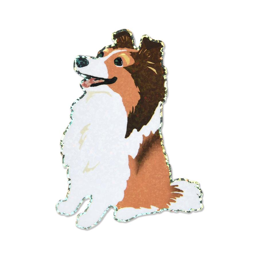 G.C.PRESS　ステッカー　シェットランドシープドッグ　522-64｜文房具 フレークステッカー エンブレムステッカー デコステッカー 犬 ドック | 