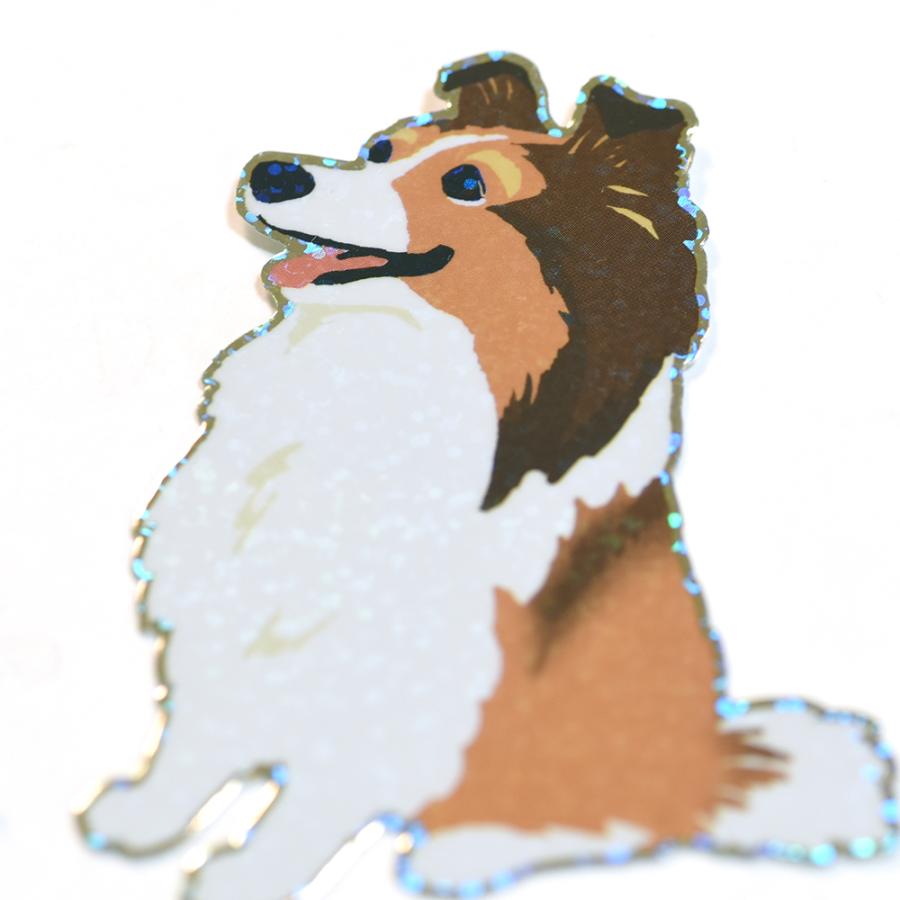 G.C.PRESS　ステッカー　シェットランドシープドッグ　522-64｜文房具 フレークステッカー エンブレムステッカー デコステッカー 犬 ドック |  | 03