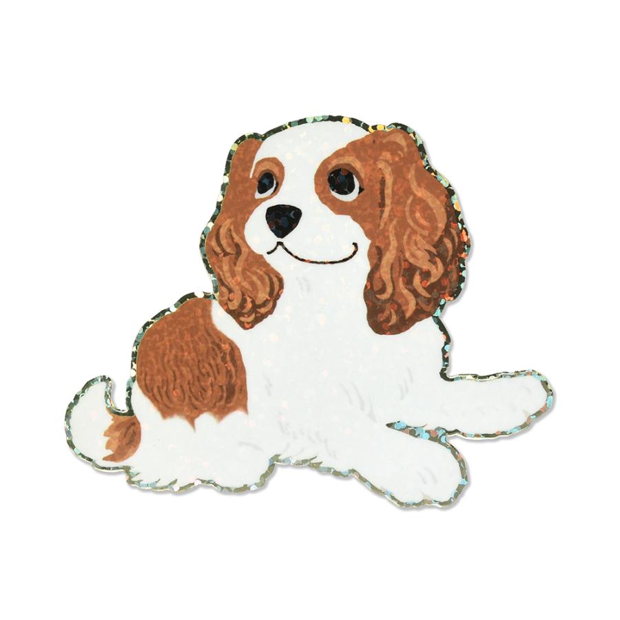 G.C.PRESS　ステッカー　キャバリア　522-70｜文房具 フレークステッカー エンブレムステッカー デコステッカー 犬 ドック イラスト 防水 耐水 動物 スマホ | 