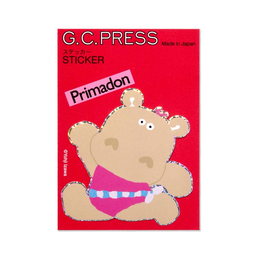 G.C.PRESS　ステッカー　プリマドン　523-18｜カバ バレリーナ バレー キャラクター 水筒 お弁当 スマホ スーツケース | 