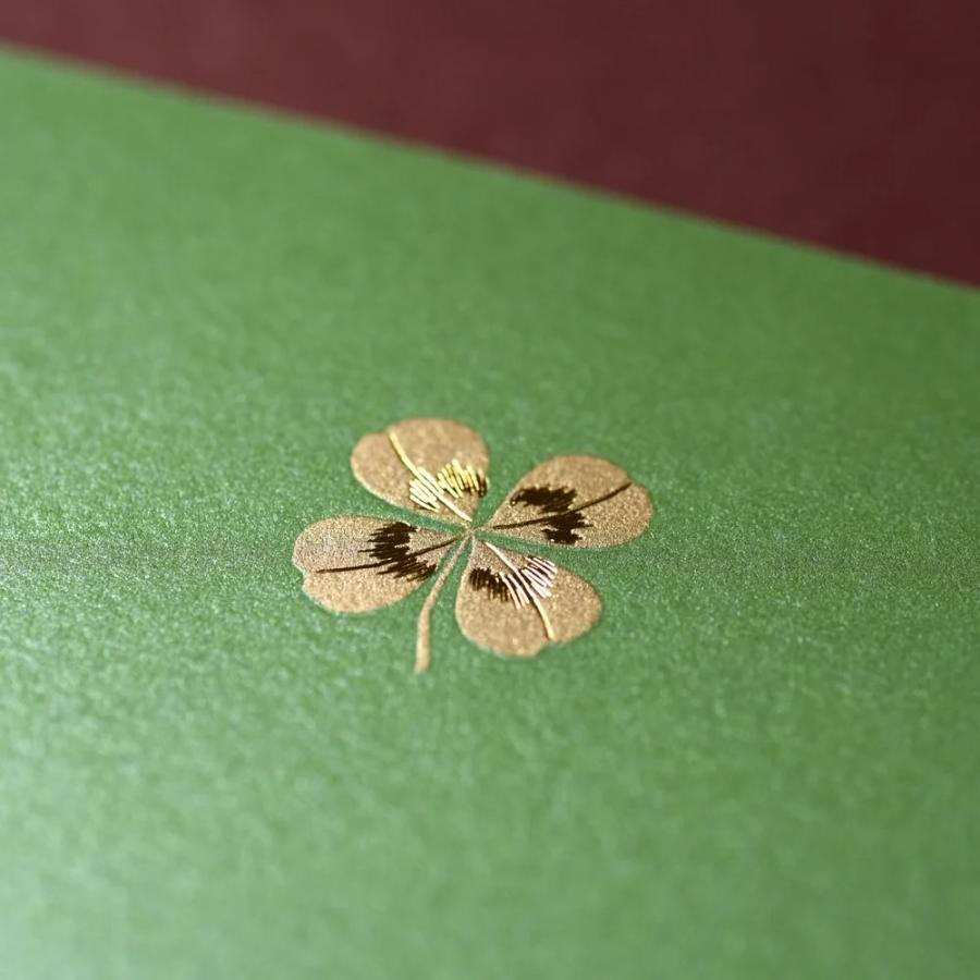 G.C.PRESS　デザインノート　Ｂ６　四葉のクローバー　751-00｜文房具 ラッキーシンボル シンプル ワンポイント 植物 幸運 手帳 |  | 05