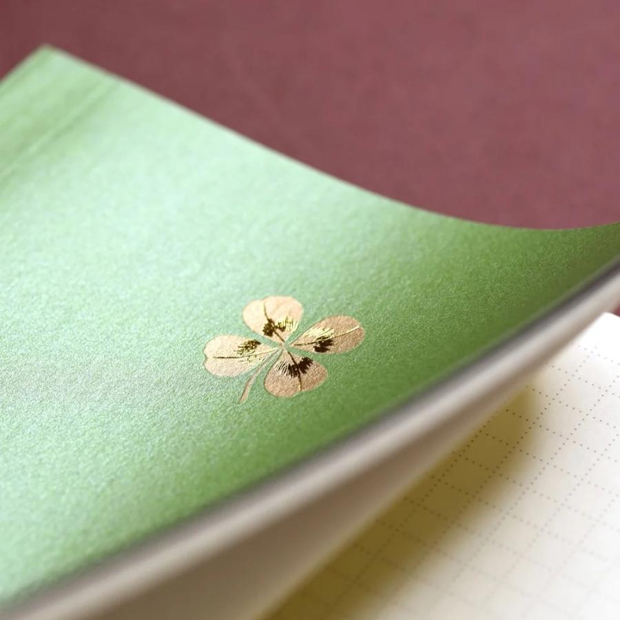 G.C.PRESS　デザインノート　Ｂ６　四葉のクローバー　751-00｜文房具 ラッキーシンボル シンプル ワンポイント 植物 幸運 手帳 |  | 08