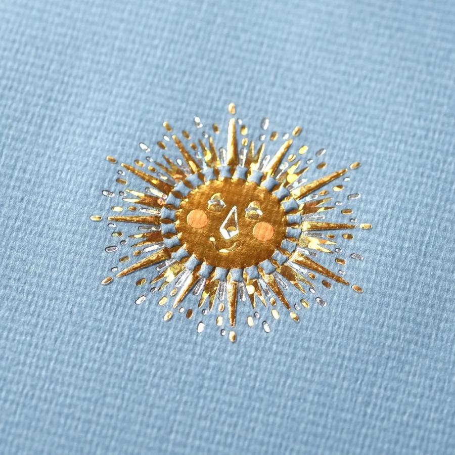 G.C.PRESS　ハンディノートブック　Ｂ６　太陽（ハッピーモチーフ）　754-04｜文房具 ラッキーシンボル シンプル ワンポイント 幸運 手帳 |  | 06