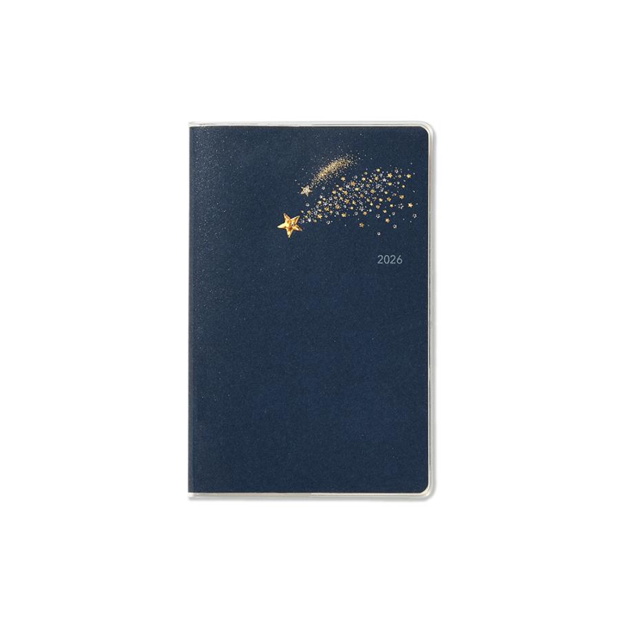 G.C.PRESS　2026ダイアリー　月間　ポケット　流れ星　760-26｜2026手帳 スケジュール帳 日記 マンスリー 月曜始まり |  | 01