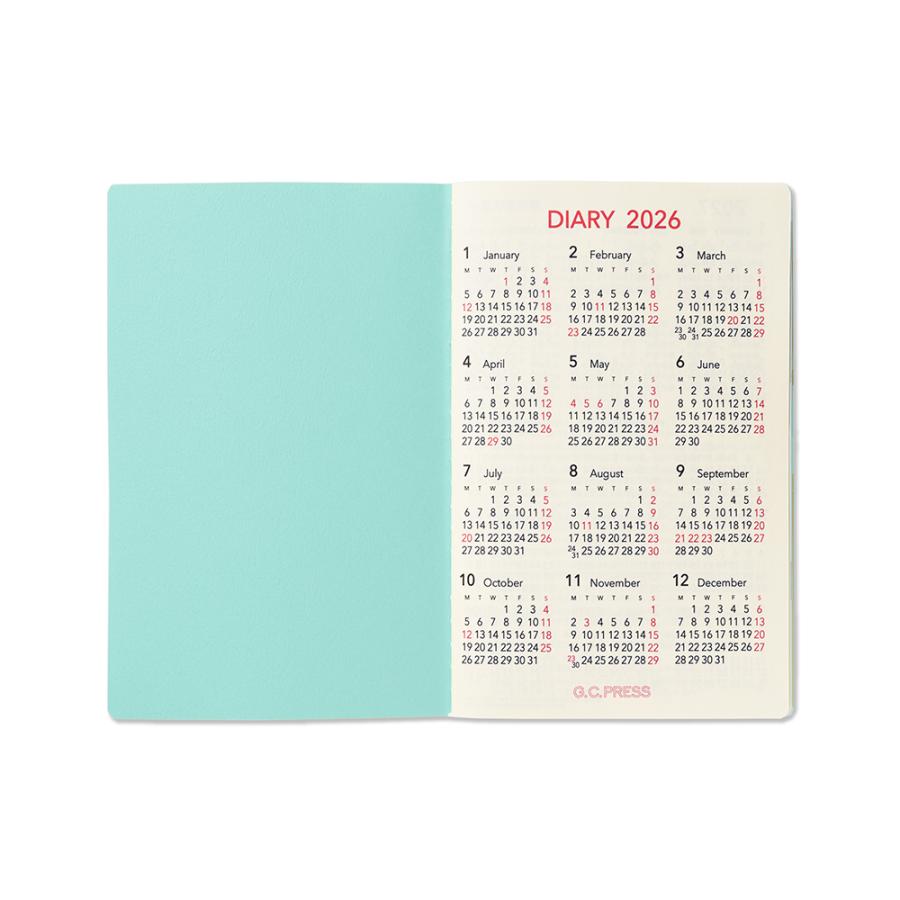 G.C.PRESS　2026ダイアリー　月間　ポケット　マイドッグ　760-29｜2026手帳 スケジュール帳 日記 マンスリー 月曜始まり |  | 03