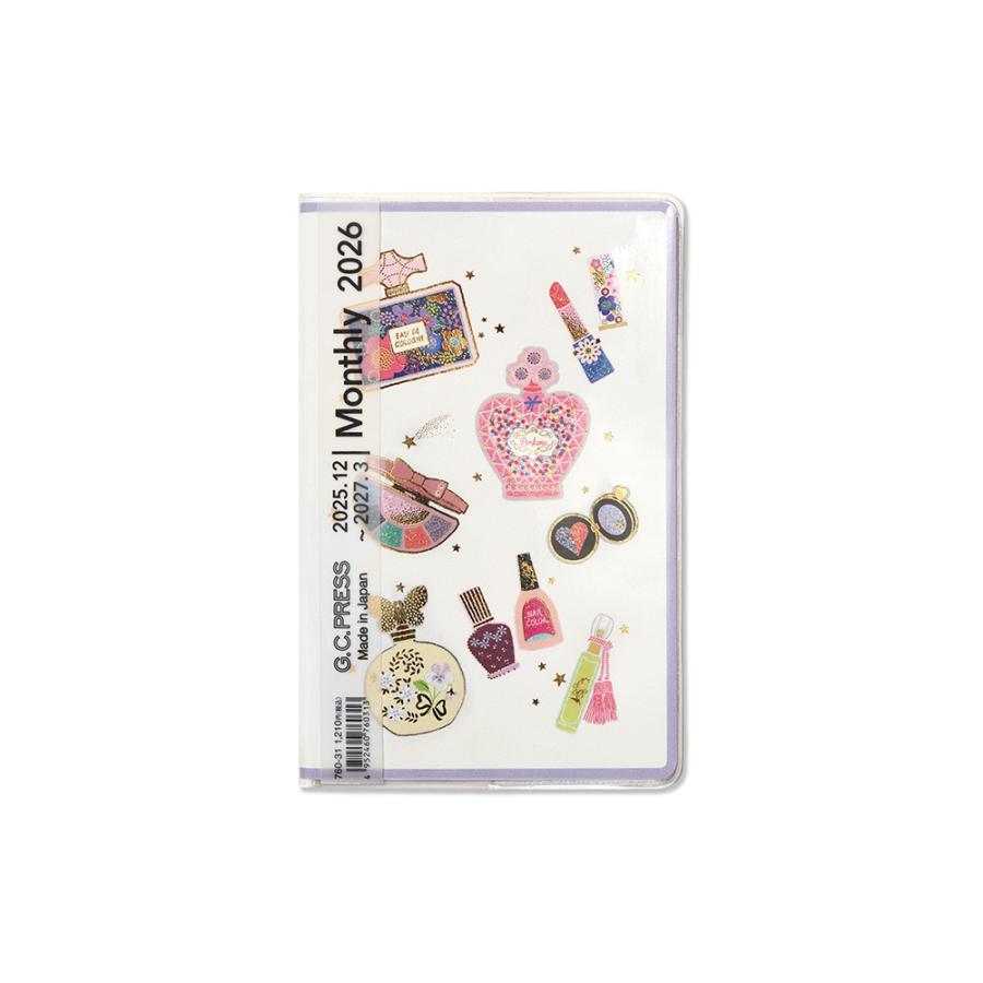G.C.PRESS　2026ダイアリー　月間　ポケット　コスメ　LIKE IT!　760-31｜手帳 スケジュール帳 月曜始まり | 