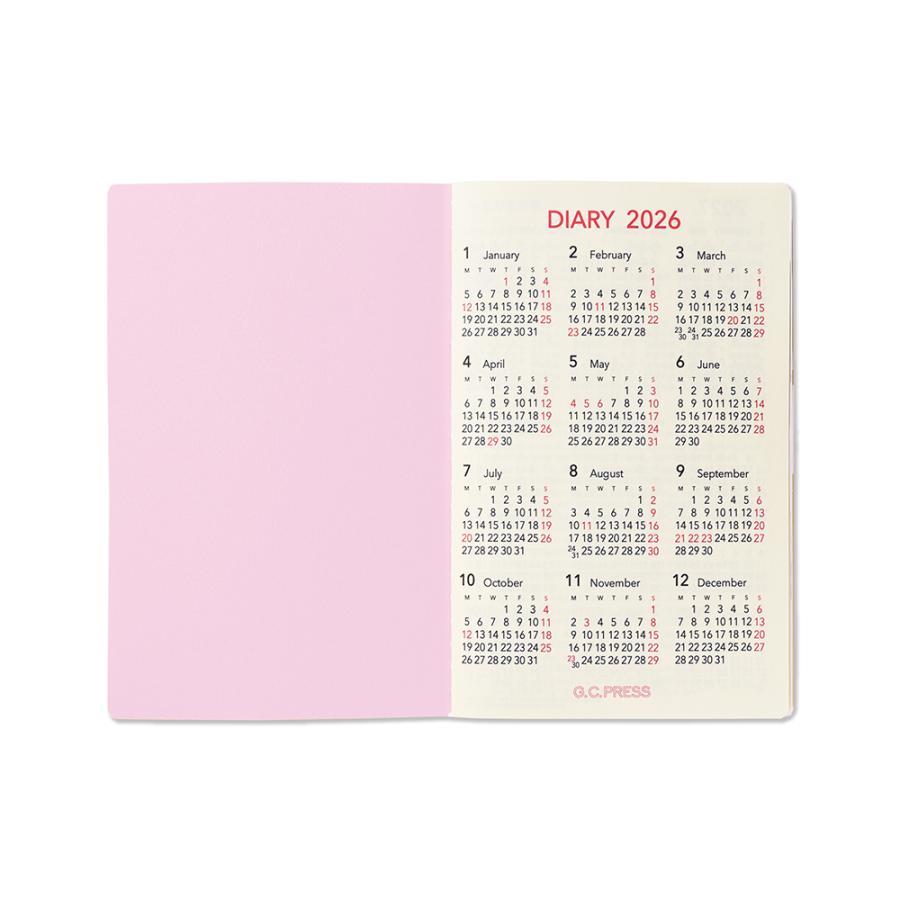 G.C.PRESS　2026ダイアリー　月間　ポケット　コスメ　LIKE IT!　760-31｜手帳 スケジュール帳 月曜始まり |  | 03