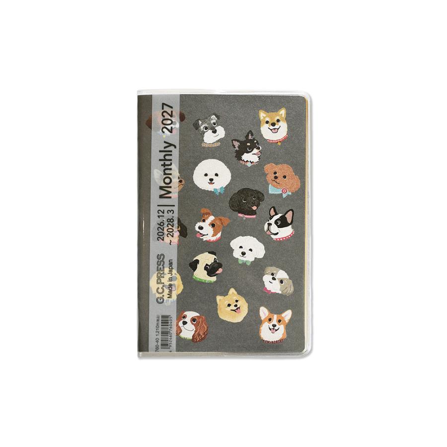 G.C.PRESS　2027ダイアリー　月間　ポケット　ＩＮＵ　760-40｜2027手帳 スケジュール帳 マンスリー 月曜始まり | 