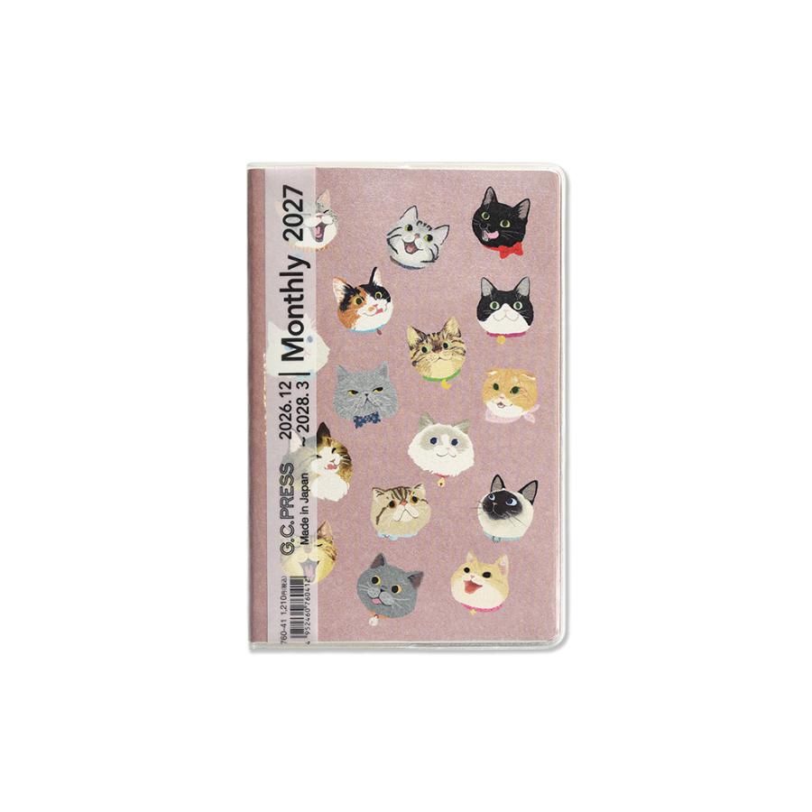 G.C.PRESS　2027ダイアリー　月間　ポケット　ＮＥＫＯ　760-41｜2027手帳 スケジュール帳 マンスリー 月曜始まり | 