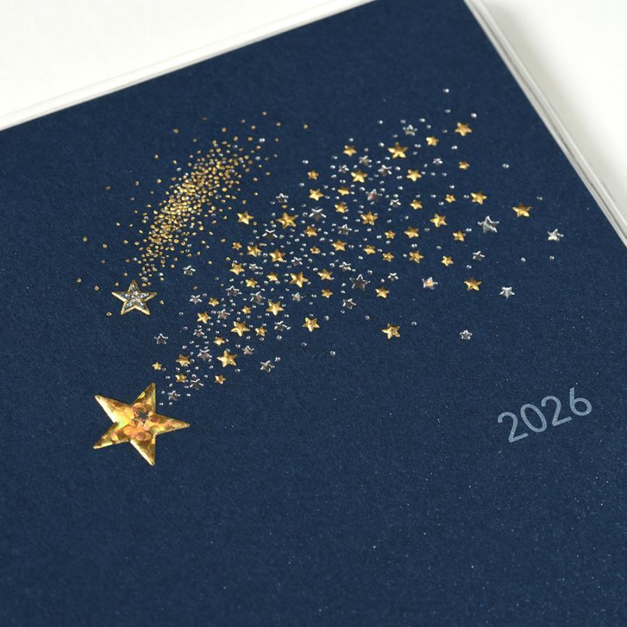 G.C.PRESS　2026ダイアリー　月間　Ｂ６　流れ星　761-26｜2026手帳 スケジュール帳 日記 マンスリー 月曜始まり B6 |  | 11