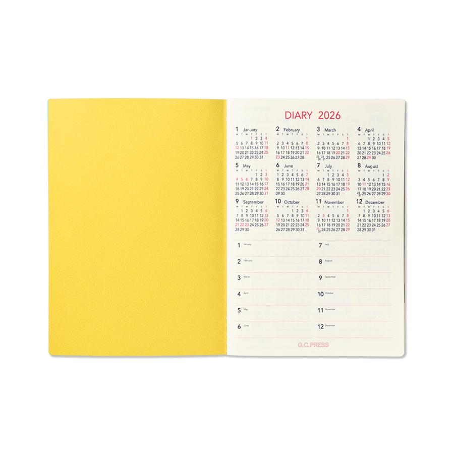 G.C.PRESS　2026ダイアリー　月間　Ｂ６　流れ星　761-26｜2026手帳 スケジュール帳 日記 マンスリー 月曜始まり B6 |  | 03