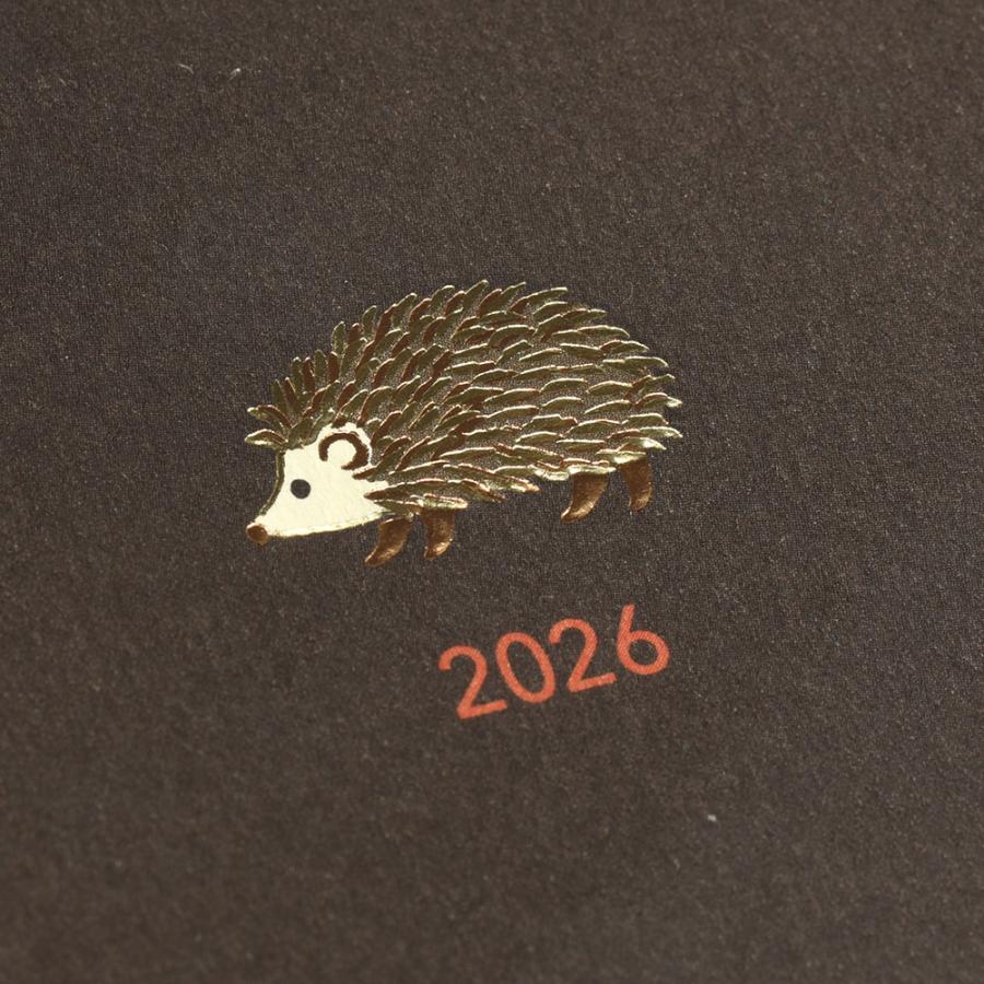 G.C.PRESS　2026ダイアリー　月間　Ｂ６　ハリネズミ　761-28｜2026手帳 スケジュール帳 日記 マンスリー 月曜始まり |  | 11