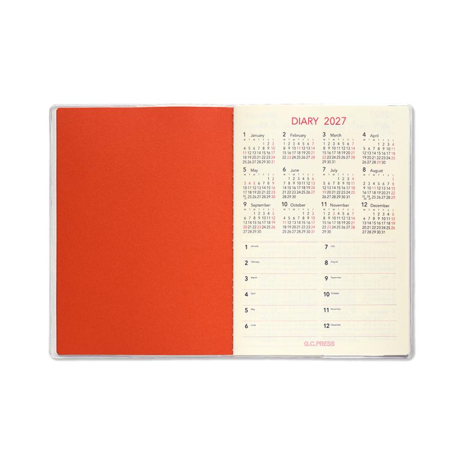 G.C.PRESS　2027ダイアリー　月間　Ｂ６　太陽　761-32｜2027手帳 スケジュール帳 マンスリー B6 月曜始まり |  | 03
