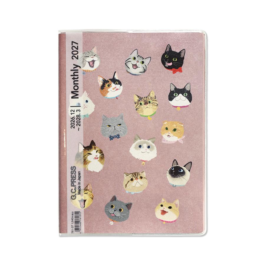 G.C.PRESS　2027ダイアリー　月間　Ｂ６　ＮＥＫＯ　761-37｜手帳 スケジュール帳 マンスリー 月曜始まり | 