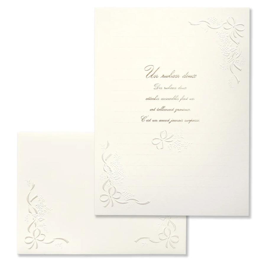 G.C.PRESS　便箋/封筒セット　アンリュバンドゥー 白 ヨコ罫 | 