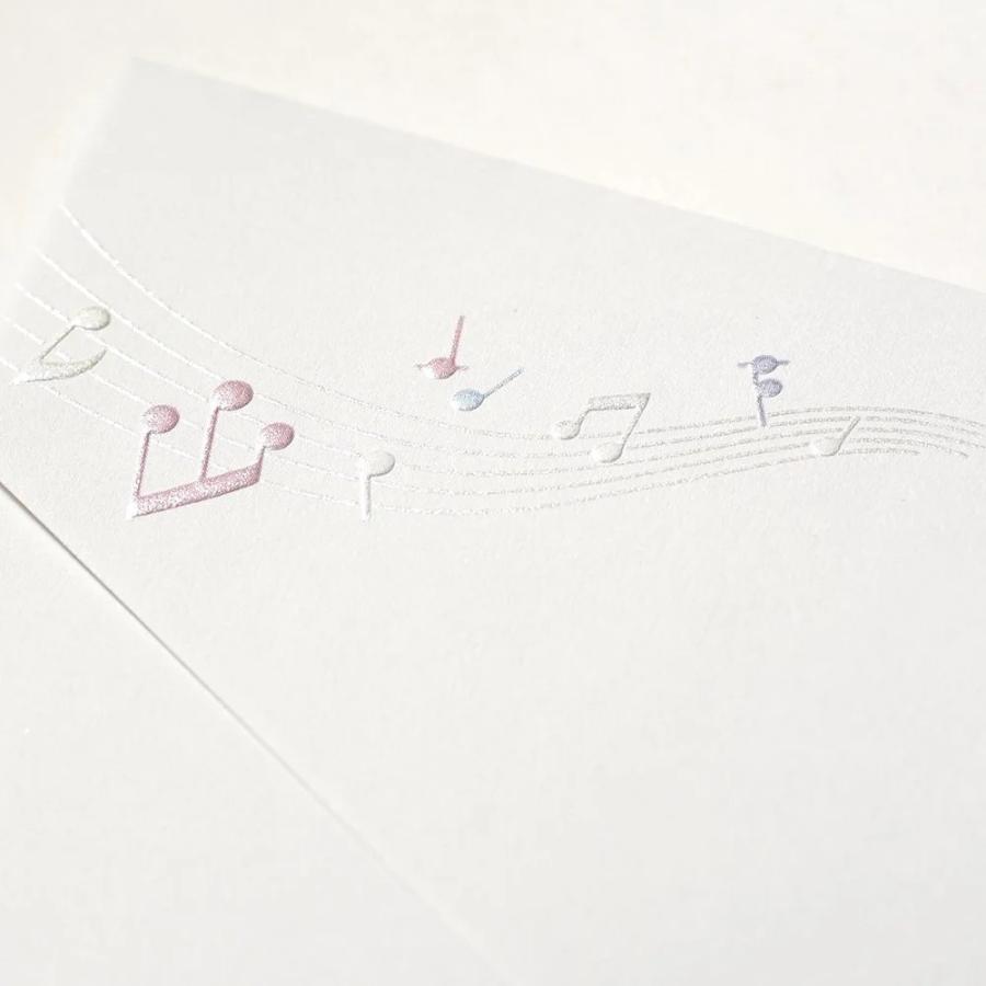 G.C.PRESS　便箋/封筒セット　アンダンティーノ　音符　ヨコ罫 |  | 10