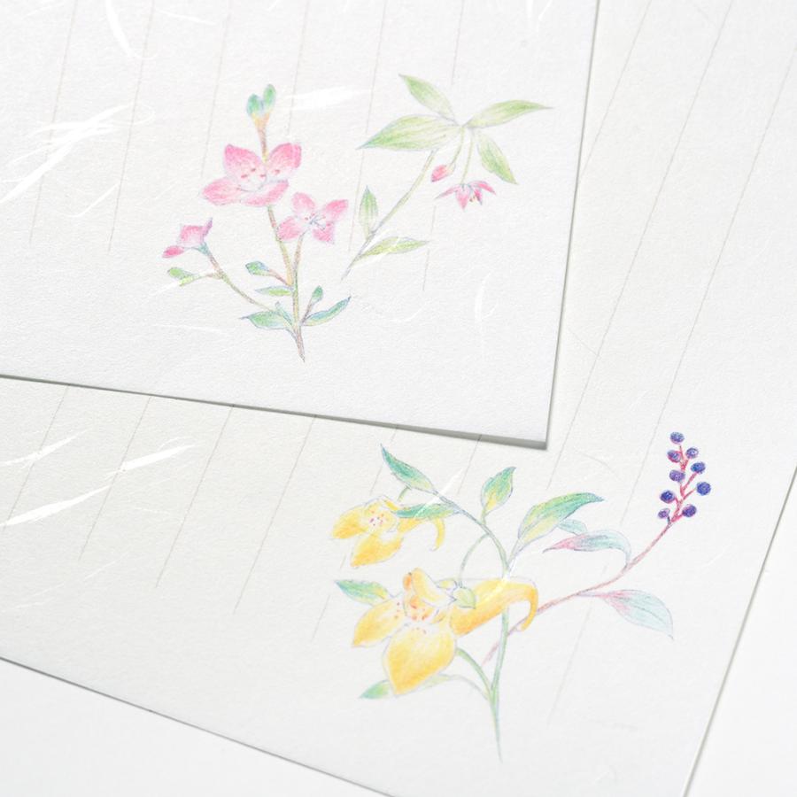 G.C.PRESS　便箋/封筒セット　紙司撰　野の花｜文房具 和紙 シール付き |  | 09