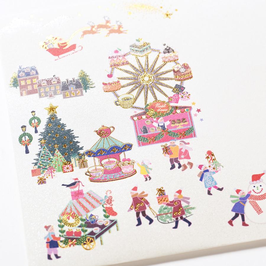 G.C.PRESS 便箋/封筒セット ノエル ドゥ 窓付き XBF0122｜文房具 手紙