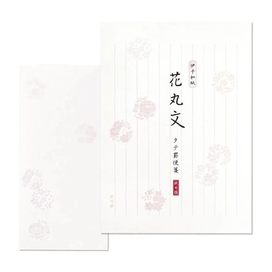 G.C.PRESS　便箋/封筒セット　紙司撰　花丸文　シルク｜文房具 封筒便箋セット レターセット 花柄 フォール 上質レター 和紙 | 
